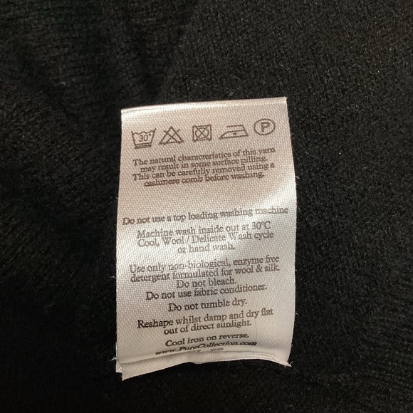 Pure Cashmere VNeck Mens XLarge Cashmere  Black - Picture 8 of 11